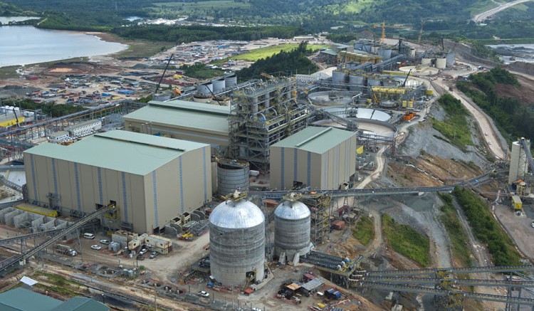 An aerial view of the processing plant at Pueblo Viejo. Source: Goldcorp Inc.