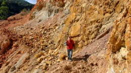 An employee walks through Chesapeake's Metates project in Mexico. Source: Chesapeake Gold