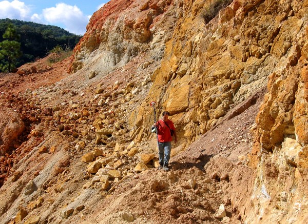 An employee walks through Chesapeake's Metates project in Mexico. Source: Chesapeake Gold