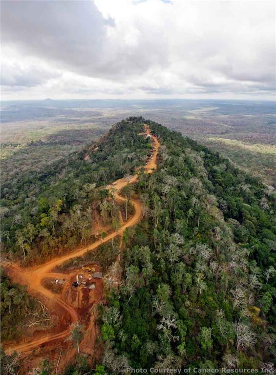 An aerial view of Canaco Resources' Handeni gold project in northeastern Tanzania. Source: Canaco Resources