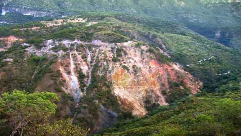 An outcrop at Chesapeake Gold's Metates gold-silver project in Mexico. Source: Chesapeake Gold