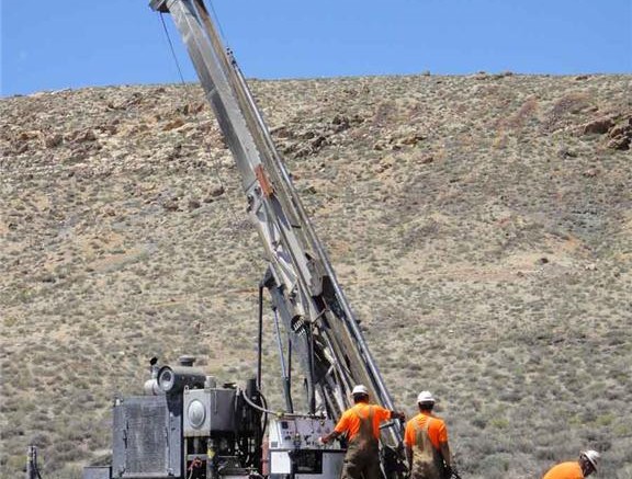 A drill crew at work at Corvus Gold's North Bullfrog gold project in Nevada. Source: Corvus Gold