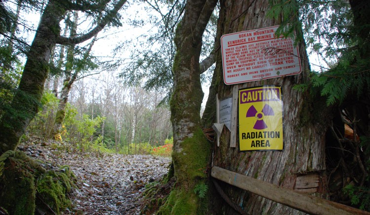 Historic load-out area from past uranium mining operations at Ucore Rare Metals' Bokan Mountain project on Alaska's Prince of Wales Island. Photo by Steve Stakiw.