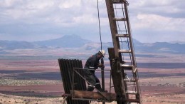 A driller loads a rod at Orko Silver's La Preciosa silver-gold project in Durango state, Mexico. Photo by Ben Whiting.