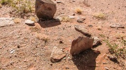 An example of nomadic human graves in the Sahara desert. Photo by Wardell Armstrong