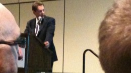 Robert Friedland gives a speech at the 2013 PDAC in Toronto. Photo by Salma Tarik