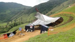 A drill platform at Sunward Resources' Titiribi gold-copper project, 70 km southwest of Medellin, Colombia. Source: Sunward Resources