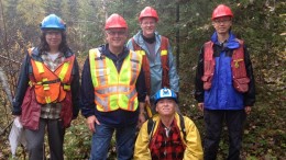 From left to right: Mary Stalker, Project Manager; Roger Walsh, President; Pat Pope, Consulting Geologist; Gary Wong, Consulting Geologist; and Dave Gliddon,  Consulting Geologist. Source: Rapier Gold