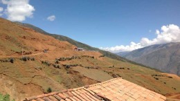 Panoro Minerals' administrative offices, seen from a distance, at the Cotabambas copper project in Peru. Photo by Matthew Keevil