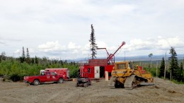 A drill rig at Mason Graphite's Lac Guret graphite project in Quebec's North Shore region. Source: Mason Graphite