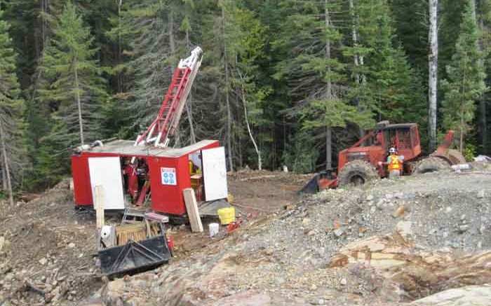 Drillers at Transition Metals' Haultain gold property, 125 km south of Timmins, Ontario. Source: Transition Metals