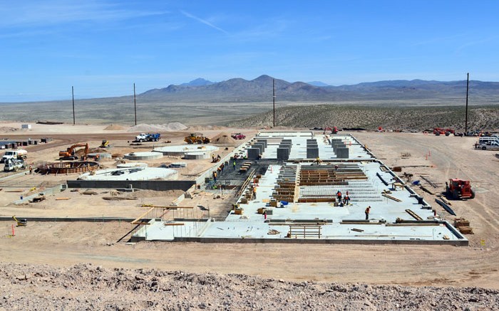 A Merrill-Crowe processing plant under construction at Allied Nevada Gold's Hycroft gold mine in Nevada. Source: Allied Nevada