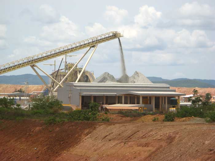 Processing facilities at Yamana's Chapada open pit gold-copper mine, located in Brazil. Credit: Yamana Gold.