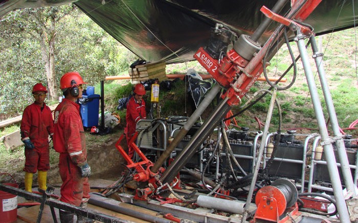 Drillers at Red Eagle Mining's Santa Rosa gold project in Colombia. Source: Red Eagle Mining