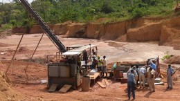 Drilling equipment at PMI Gold's Obatan gold project. Source: PMI Gold