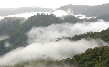 Low hanging clouds pass through Kinross Gold's  Fruta del Norte project in Ecuador. Source: Kinross Gold