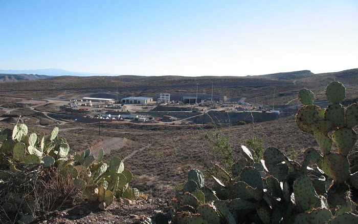 The surface at Aurcana's Shafter silver mine in Presidio County, Texas, 375 km southeast of El Paso. Source: Aurcana