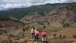 Geologists survey the Escanelosa Zone of the Las Tres Palmas project in the Dominican Republic (2012). Source: Goldquest Mining