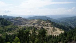 The historic Cetate pit at Gabriel Resources' Rosia Montana gold-silver project in Romania. Source: Gabriel Resources