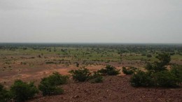 The view from a hill looking towards True Gold Mining's Goulagou II deposit at the Karma gold project in Burkina Faso. True Gold Mining