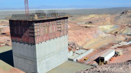 The primary crusher under construction at Allied Nevada Gold's Hycroft gold mine in Nevada. Source: Allied Nevada