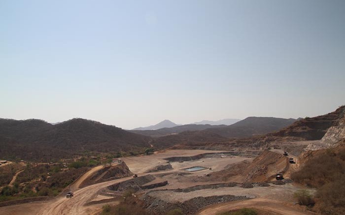 Looking northwest at the Samaniego pit at McEwen Mining's El Gallo 1 gold-silver mine in Sinaloa, Mexico. Source: McEwen Mining