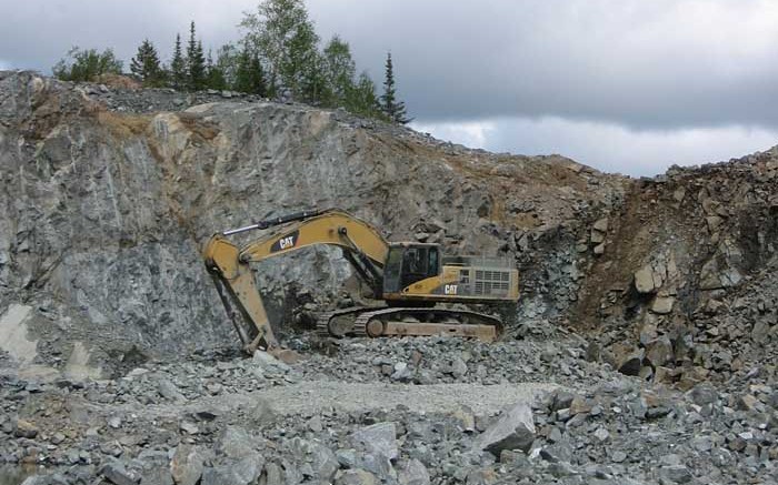 The pit at Wesdome Gold Mines' Mishi gold mine in Wawa, Ontario, part of its Eagle River gold-mining complex. Photo by Alisha Hiyate.