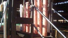 Copper rolls shining in the sun.