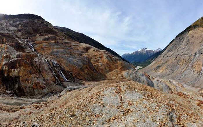 The surface of the Mitchell deposit at Seabridge Gold's KSM gold-copper project, 65 km northwest of Stewart, B.C. Source: Seabridge Gold