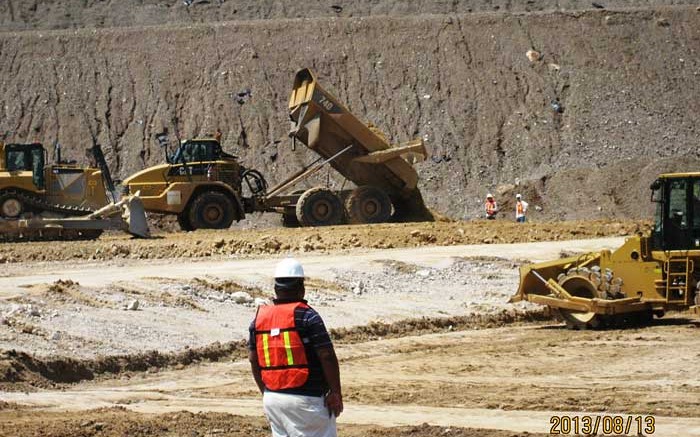 Leach-pad construction at Marlin Gold Mining's Trinidad gold project in Sinaloa, Mexico. Source: Marlin Gold