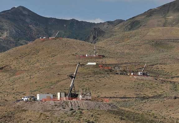 Drills at Gold Standard Ventures' Railroad gold project in Nevada. Source: Gold Standard Ventures