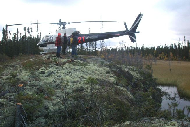 Standing on an outcrop at the Big Daddy deposit in Ontario. Source: KWG Resources