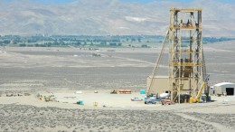 The headframe at Nevada Copper's Pumpkin Hollow copper project under construction in Nevada. Source: Nevada Copper