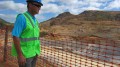 Agnico Eagle Mines CEO Sean Boyd checks out the heap-leach pad at the new La India gold mine in Sonora, Mexico. Photo by Salma Tarikh.