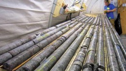 A worker studies drill core at Quest Rare Minerals' Strange Lake project in Quebec. Source: Quest Rare Minerals