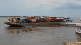 A barge with equipment for Pacific Potash's Amazonas potash project in Brazil. Credit:  Pacific Potash