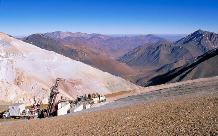 Drilling equipment at Barrick's Pascua-Lama gold-silver project. Credit: Barrick Gold.