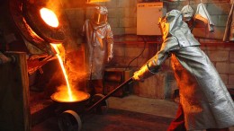 Pouring gold at Alamos Gold's Mulatos mine. Credit:  Alamos Gold