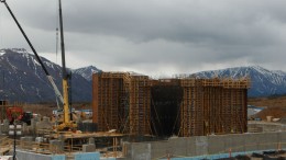 Facilities under construction at Imperial Metals' Red Chris copper-gold project in B.C in June. Photo by Gwen Preston.