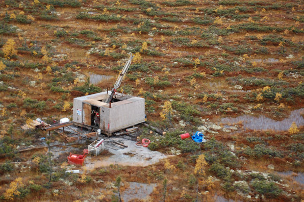 Drilling at KWG Resources and Cliffs Natural Resources' Big Daddy chromite deposit in Ontario's Ring of Fire camp in 2009. Credit: KWG Resources