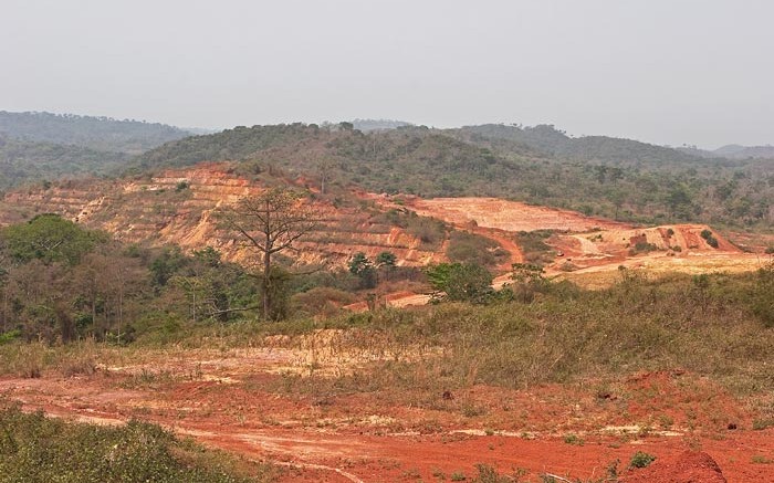 An historic pit at Amara Mining's Yaoure gold project in the Ivory Coast. Credit: Amara Mining