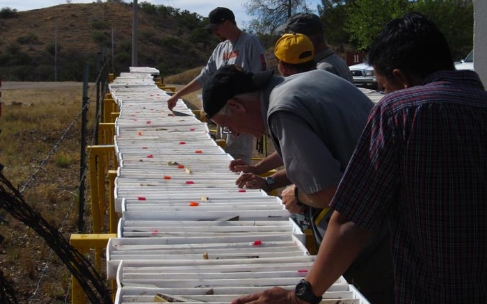 Core samples on display at Animas Resources' Santa Gertrudis gold project in Sonora, Mexico. Credit: Animas Resources