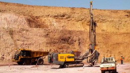 Grade-control drilling in the Harena pit at Nevsun Resources' Bisha copper-gold mine in Eritrea. Credit: Nevsun Resources