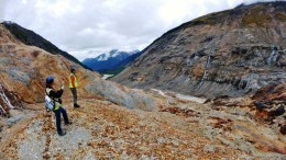 Visitors at Seabridge Gold's KSM gold-copper project, 70 km north of Stewart, British Columbia. Source: Seabridge Gold