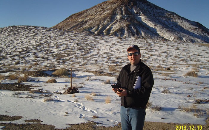 West Kirkland Mining's vice-president of exploration at the Hasbrouck gold project in Esmeralda County, Nev. Credit: West Kirkland Mining