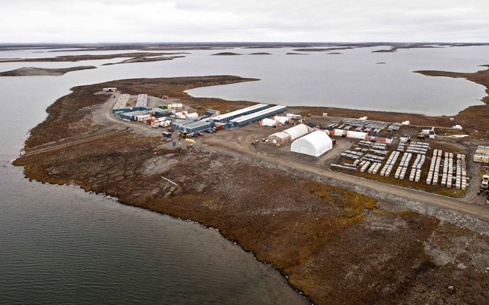 The exploration camp at Agnico Eagle Mines' Meliadine gold project near the western shore of Hudson Bay in Nunavut's Kivalliq region, 25 km north of Rankin Inlet. Credit: Agnico Eagle Mines