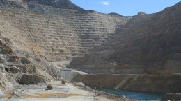 The view from the pit at Capstone Mining's Pinto Valley copper-molybdenum mine in Arizona in 2014. Credit: Capstone Mining.