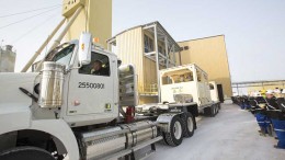 The first ore leaving the loadout bay at Cameco's majority-owned Cigar Lake uranium mine in Saskatchewan. Credit: Cameco