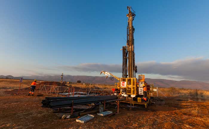 A drill site at Ivanhoe Mines' Platreef PGM project, 280 km northeast of Johannesburg, South Africa. Credit: Ivanhoe Mines