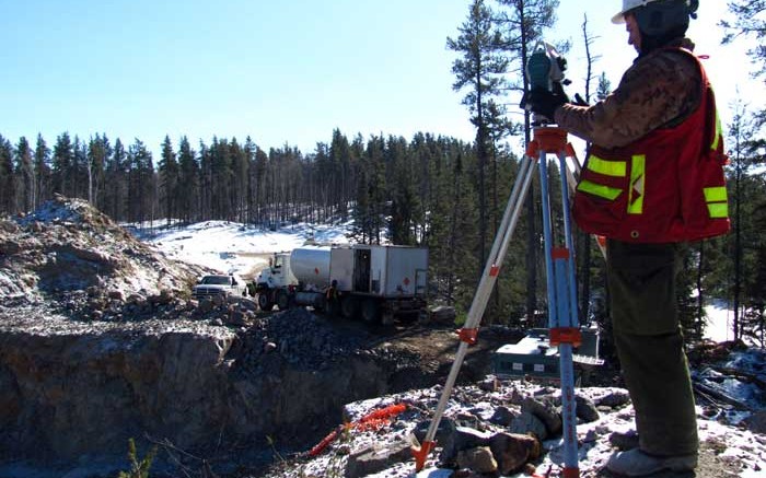 Fieldworkers at Wallbridge Mining's Broken Hammer copper-PGM project in Sudbury, Ontario. Credit: Wallbridge Mining